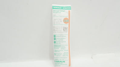 Braun 4252535-02 Introcan Safety IV Cath. 20G x 1 1/4inch  60ml/min
